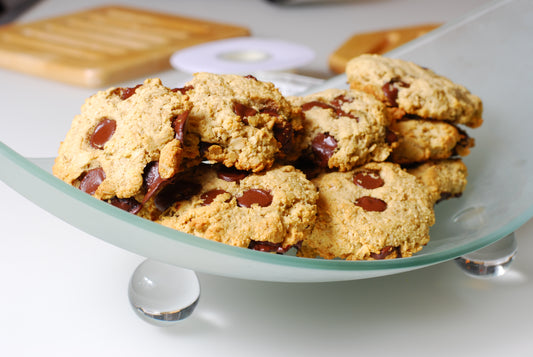 Gluten-Free, No Sugar Added, Keto Paleo Chocolate Chip Oatmeal Cookies -