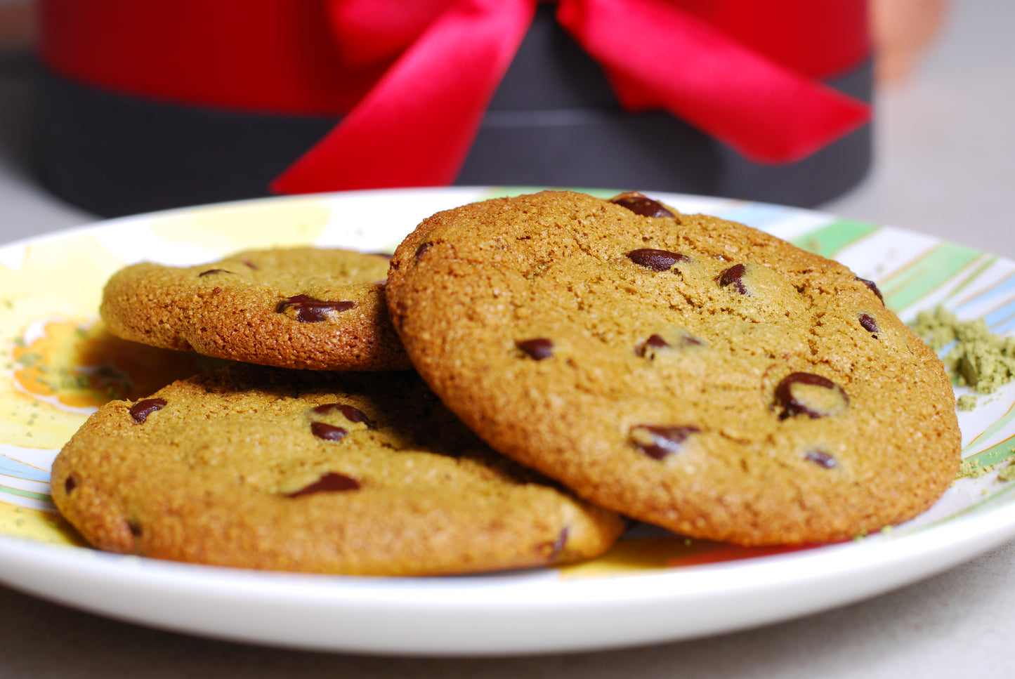 Matcha Macadamia No Sugar Added Chocolate Chip Keto GF Cookies